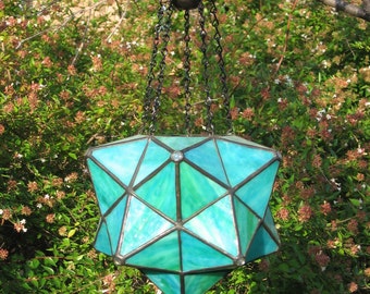 Stained Glass Stellated Panel Lampshade PDF Instructions and Pattern