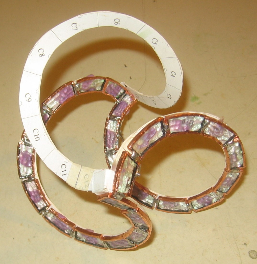 Three Ribbon Wind Spinner Stained Glass Pattern - Etsy