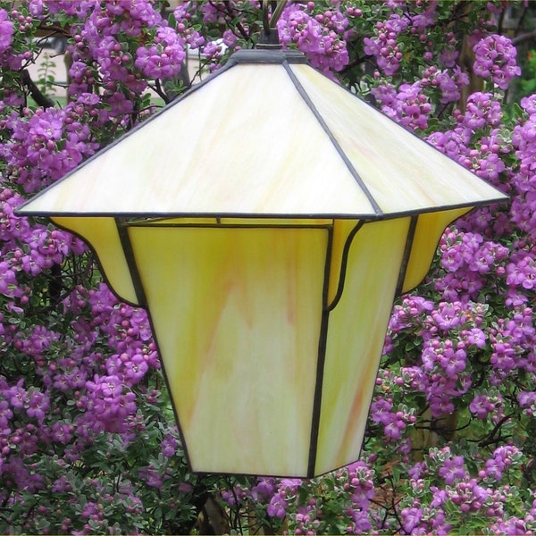 Stained Glass Lamp Garden Room Hanging Birdhouse Swag PDF Instructions and Pattern