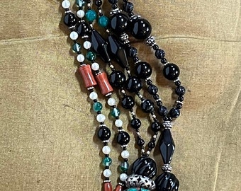 Collana in onice e pietre semipreziose / Perlina Lisa Niven / Regali per lei