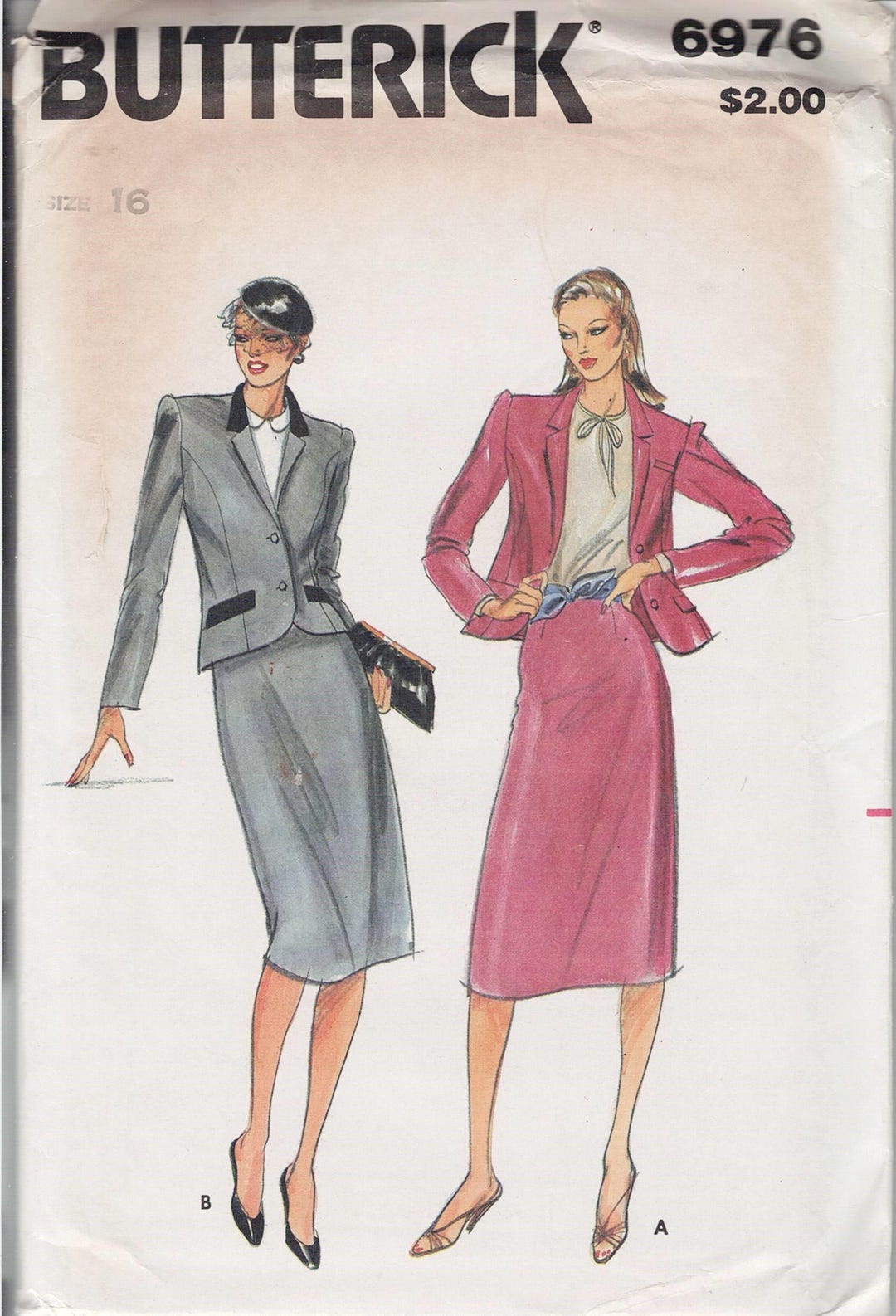 Butterick Misses' Jacket and Skirt UNCUT Sewing Pattern 6976, Size 16 ...