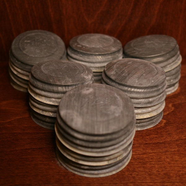 GENUINE ZINC & Ceramic BALL Lids - Choose your Quantity - Nice Farm Find for the Vintage Collector!!! Each measures ~3" Wide