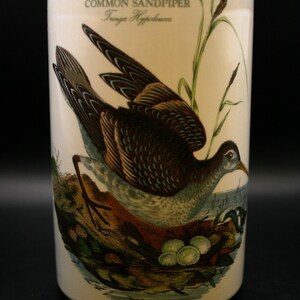 Vintage Birds of Britain, Common Sandpiper, by E Donovan Ceramic Jar / Canister Canister in EXCELLENT Condition!!! Measures ~5 x 8&quot;