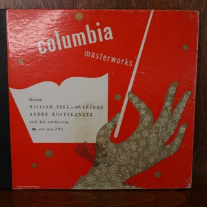 Early-Mid Century Masterworks Set MX-293, 78 RPM Columbia Record Complete Set of Two (2), Rossini William Tell - Overture Andre Kostelanetz