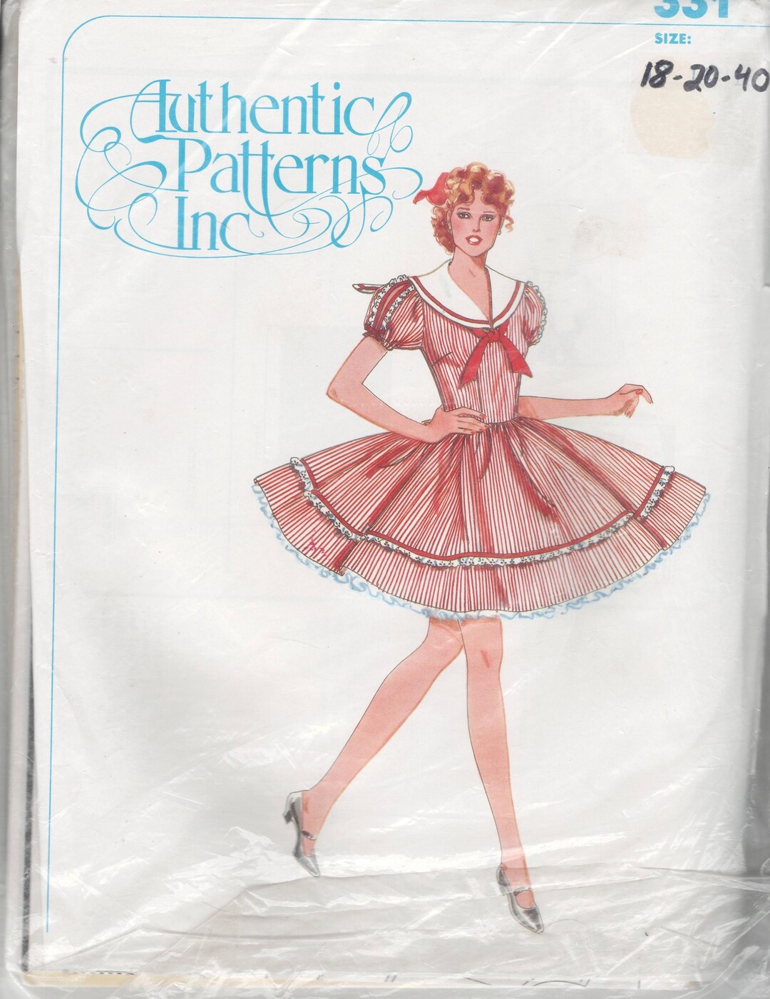 1980s Authentic Patterns Inc Square Dance Dress UNCUT Pattern 331 ...