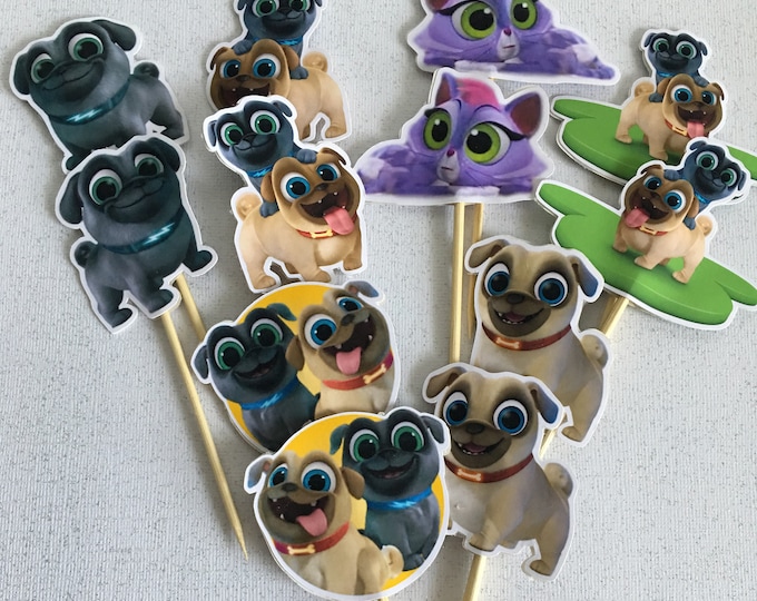 Puppy Dog Pals Cupcake Toppers inspired - Etsy