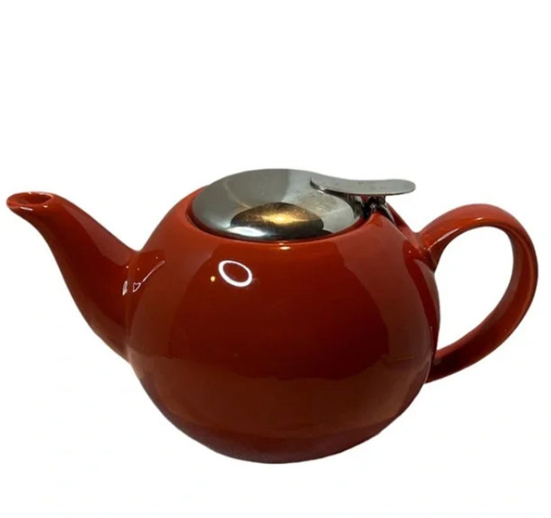Fun Orange Teapot for One Etsy