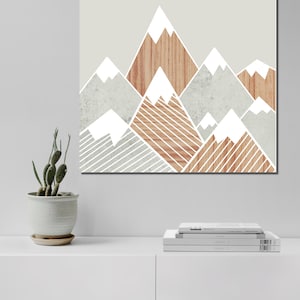 Art print montagnes affiche abstraite béton image 7