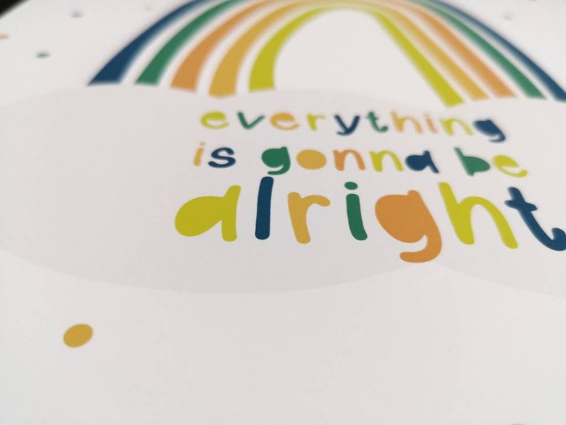 Poster Kinderzimmer geburt geschenk regenbogen Bild 2