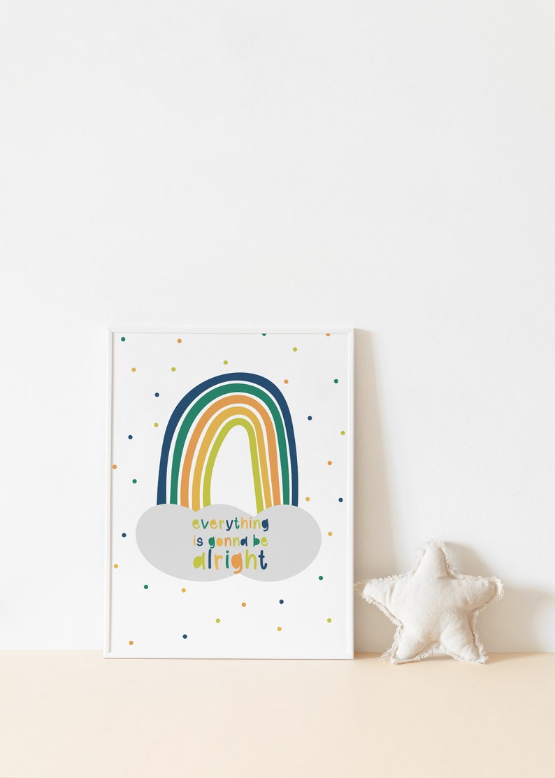 Poster Kinderzimmer geburt geschenk regenbogen Bild 6