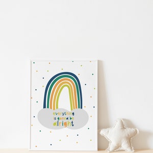 Poster Kinderzimmer geburt geschenk regenbogen Bild 5