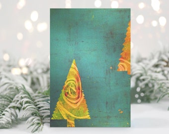 Christmas cards abstract fir tree