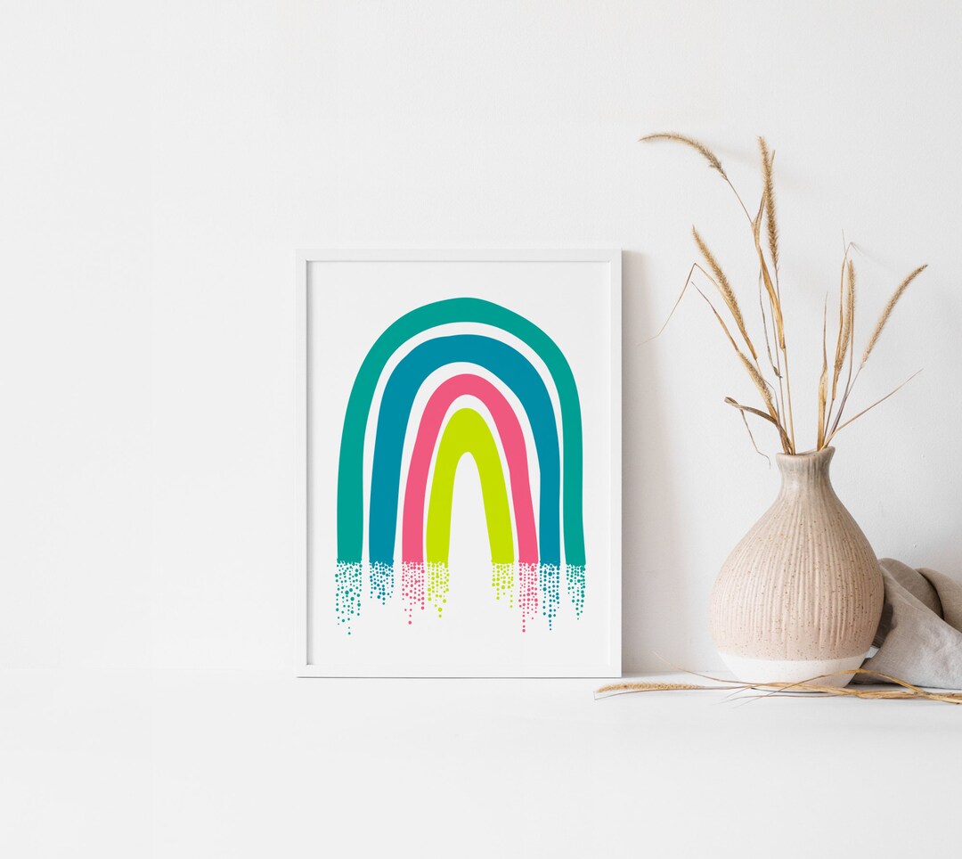 Poster Child Room Baby Rainbow Simple Art Print Wall Art Etsy