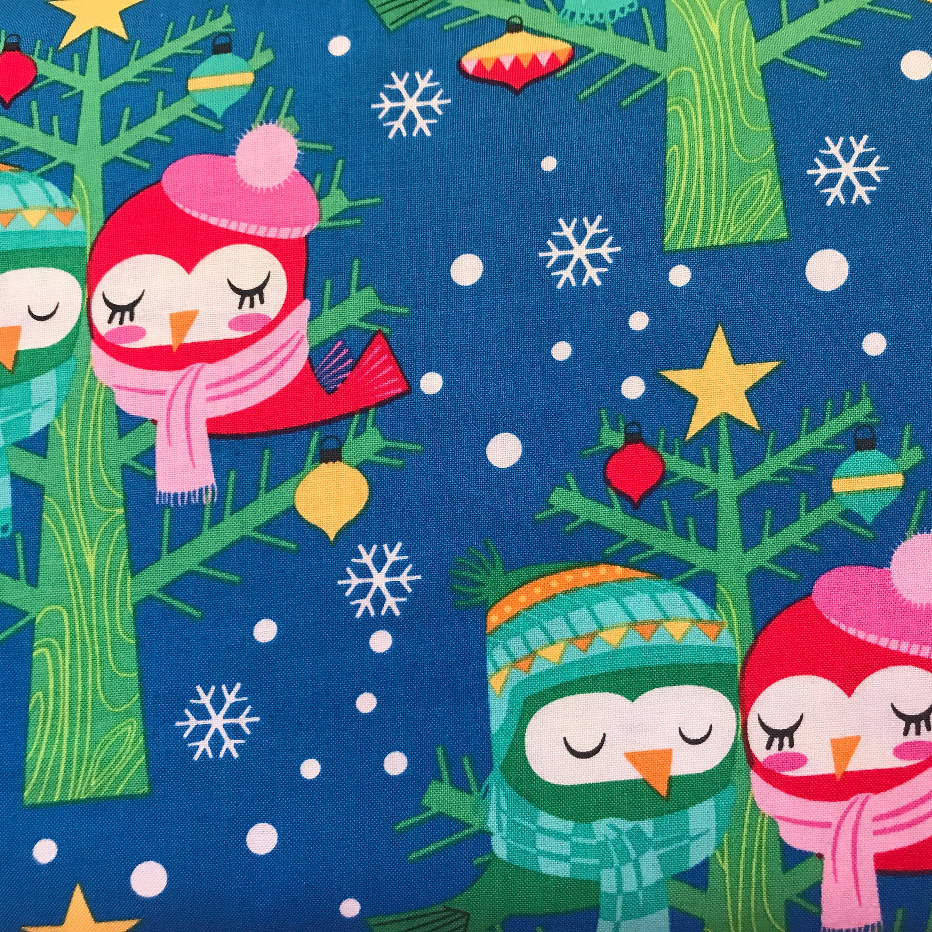 SALE Christmas Fabric Owl Fabric All the Trimmings by | Etsy
