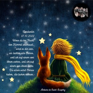 Mourning light cover / lantern star child PRINCE & FOX Mourning light in various sizes / personalization possible image 7