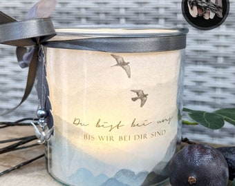 Mourning light / light glass >> YOU are with US ... << Remembrance light - personalization possible