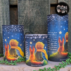 Mourning light cover / lantern star child PRINCE & FOX Mourning light in various sizes / personalization possible image 2