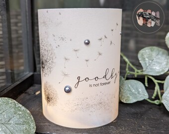 Mourning light cover / lantern >> GOODBYE << Mourning light in various sizes / personalization possible