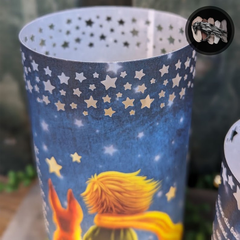 Mourning light cover / lantern star child PRINCE & FOX Mourning light in various sizes / personalization possible image 4