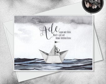 Trauerkarte >> ADE << Beidleidskarte / Klapp- oder Postkarte inkl. Umschlag