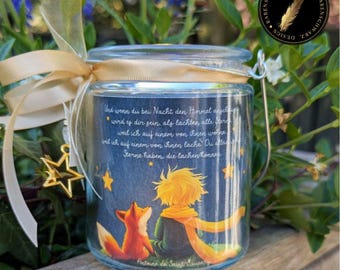 Trauerlicht / Lichtglas Sternenkind / Kinder >> PRINZ & FUCHS << Hängelaterne / Erinnerungslicht - Personalisierung möglich