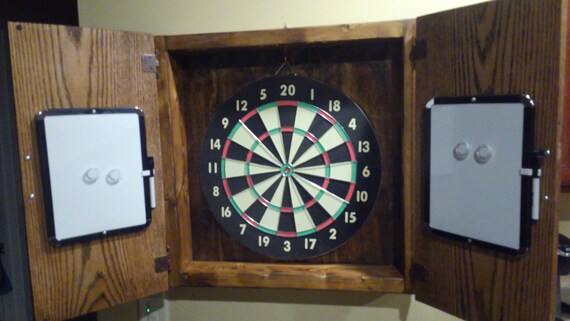 Wooden Dartboard Cabinet Etsy