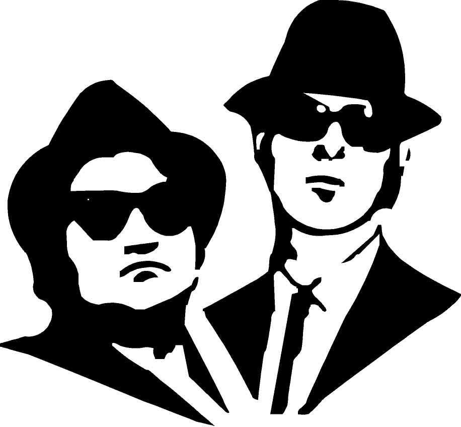 Blues Brothers All White Black Upon Request Black Shown Etsy
