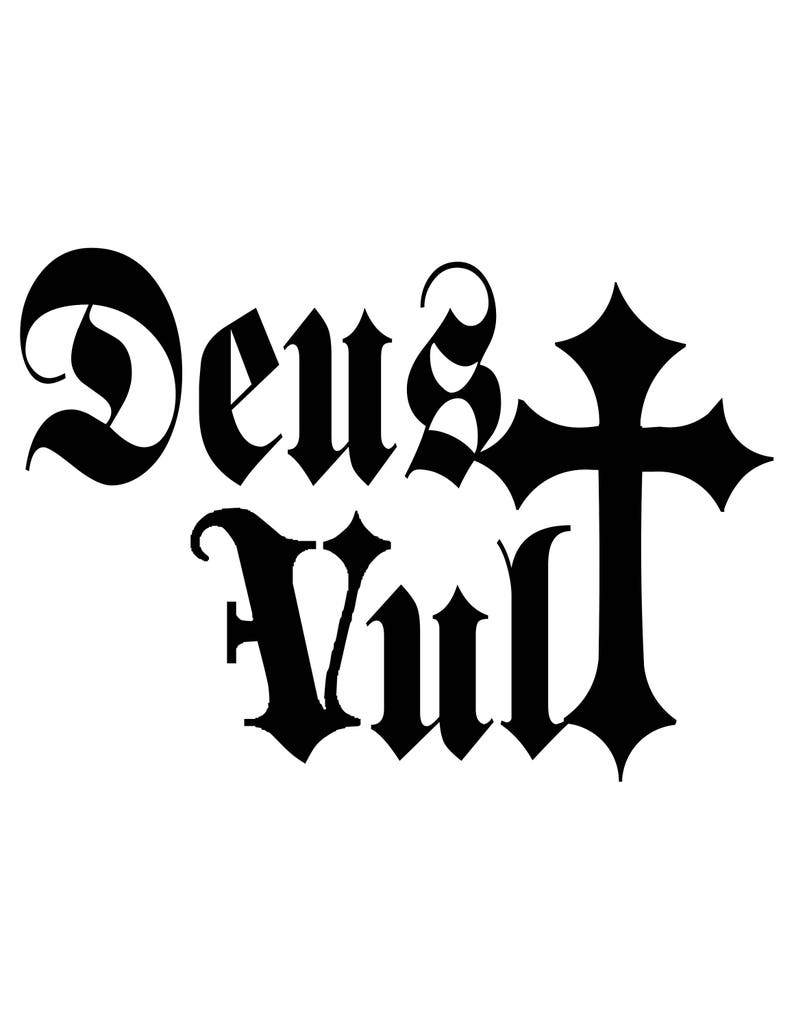 Deus Vult Decal/ Decal is WHITE NOT BLACK Etsy