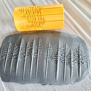 Clay Texture Roller | FOREST | TREELINE | TREES | Polymer Clay Texture | Embossing Roller | Ceramic Texture Roller | Clay Tool | Clay Cutter