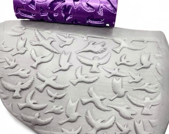 VÖGEL | Ton Texturroller | Polymer Clay Textur | Prägeroller | Keramik Texturroller | Tonwerkzeug | Ton Ausstecher