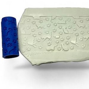 CATS | Clay Texture Roller | Polymer Clay Texture | Embossing Roller | Ceramic Texture Roller | Clay Tool | Clay Cutter