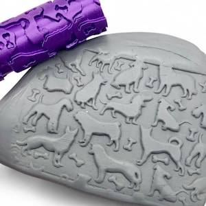 DOGS | Clay Texture Roller | Polymer Clay Texture | Embossing Roller | Ceramic Texture Roller | Clay Tool | Clay Cutter