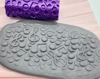 Clay Texture Roller | MUSICAL NOTES | Polymer Clay Texture | Embossing Roller | Ceramic Texture Roller | Clay Tool | Clay Cutter