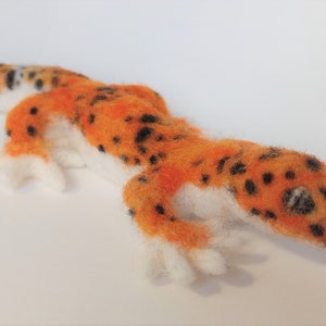 Needle Felted Leopard Gecko