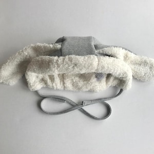 Grey sherpa bunny bonnet. Only one left.