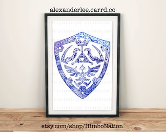 Hylian Shield Foil Print