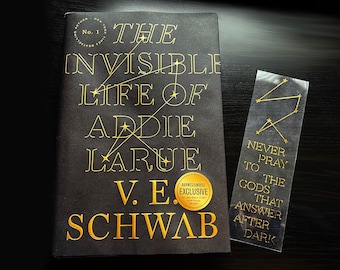 Segnalibro ispirato ad Addie LaRue: segnalibro della costellazione "Never Pray To The Gods That Answer After Dark"