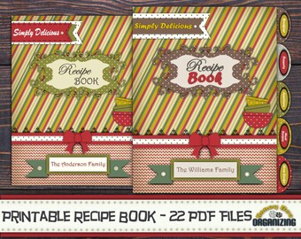 cookbook template etsy