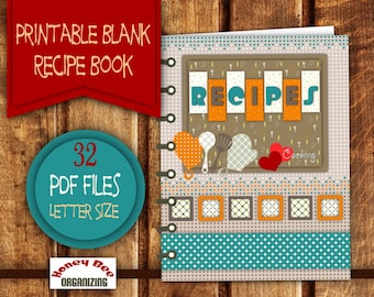 cookbook template etsy