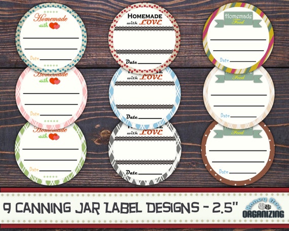 9 canning jar labels printable mason jar lid labels etsy