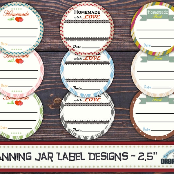 Mason Jar Lid Label - Etsy