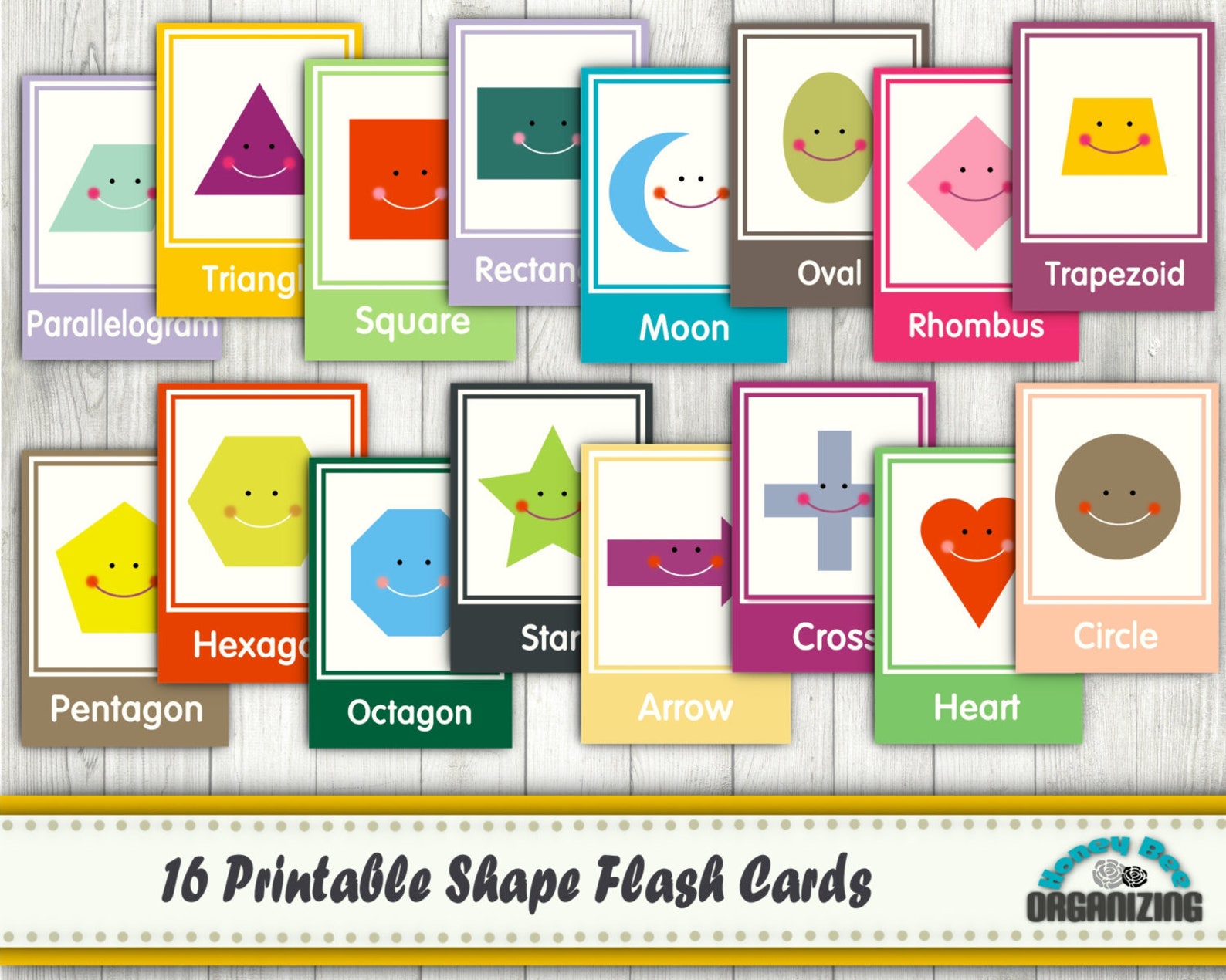 Printable Shape Flash Cards Free