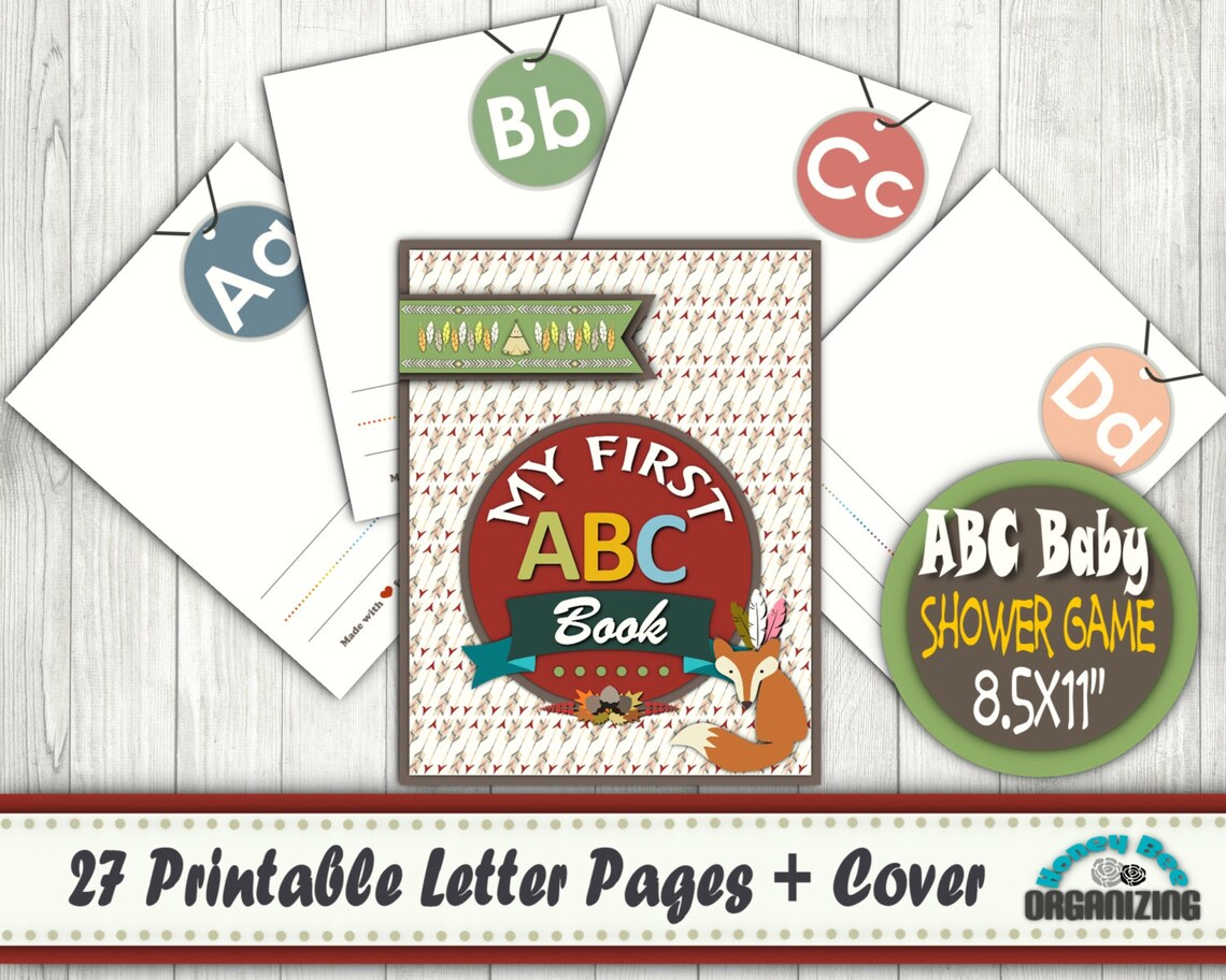 Printable DIY Alphabet Book ABC Workbook ABC Baby Shower - Etsy