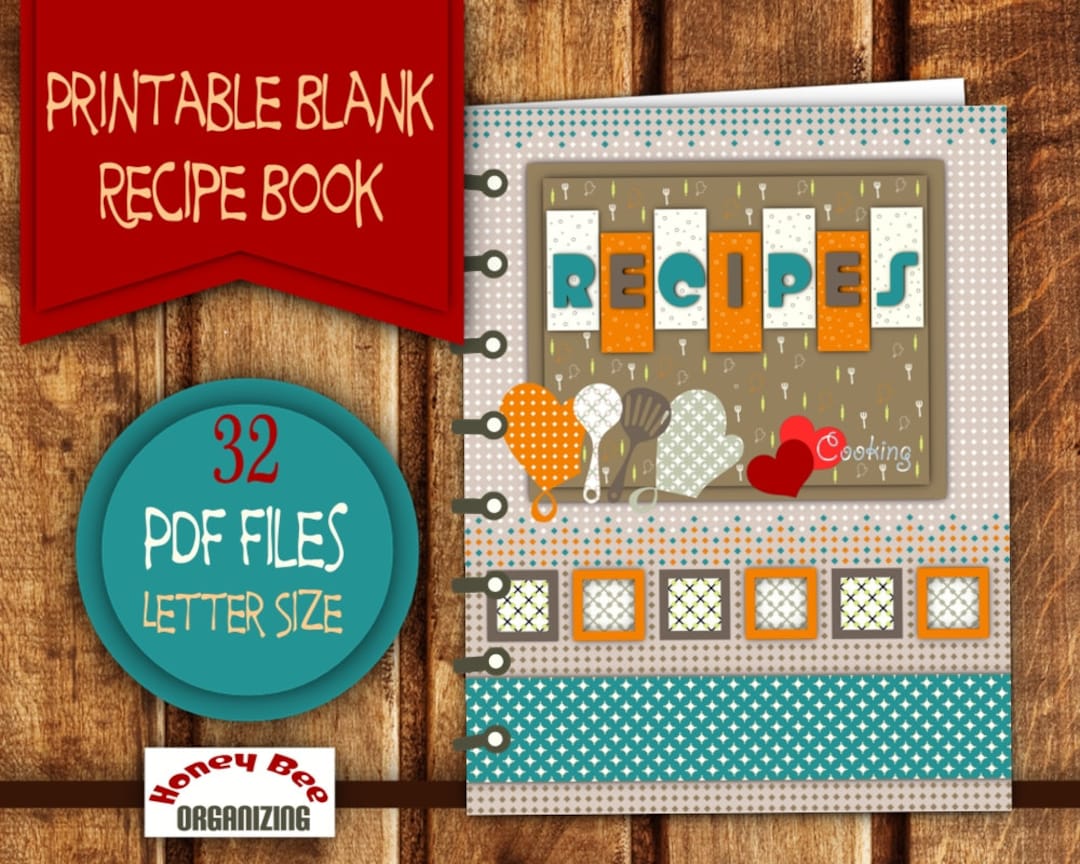 DIY Printable Recipe Book Recipe Binder Printable Set - Etsy