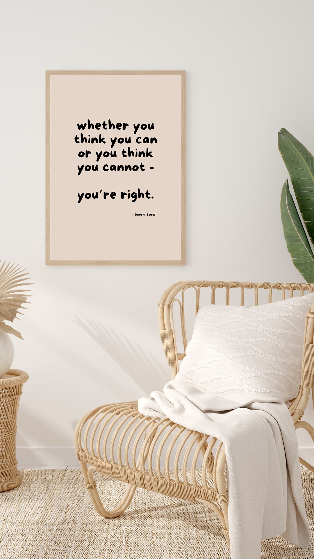 Inspiring Quote Wall Art | Neutral Aesthetic Wall Art | Office Wall Art ...