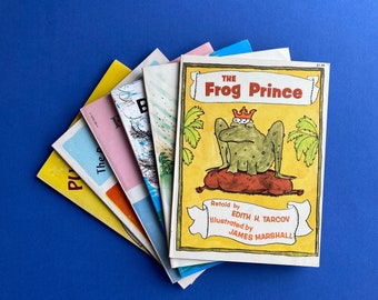 6 Scholastic Paperbacks: Frog Prince, Birth of an Island, A Bargain for Frances, Horray for Pig!, Puzzle Power, The Boy Who Loved Horses