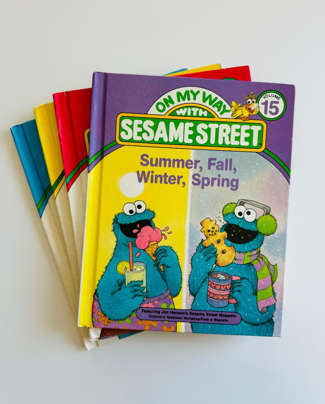 Four 1980s on My Way With Sesame Street Books ~ My Abc's, I Can Count ...