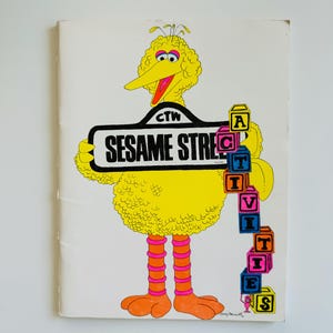 Rare Sesame Street Activities Edited by Jane O&#39;Connor, 1976 ~ Based on the Instructional Goals of the Very Early Sesame Street TV Show
