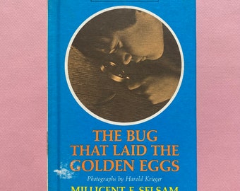 L'insecte qui a pondu les œufs d'or par Millicent E. Selsam, un livre sur la science que je peux lire ~ livre nature des années 1960 pour enfants ~ photographie vintage