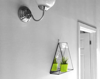 Mirror Box - Triangle - Wall Hanging Display Shelf - Geometric Mirror Shelf - Wall Mirror - Mirror - Industrial Display - Ornament Display